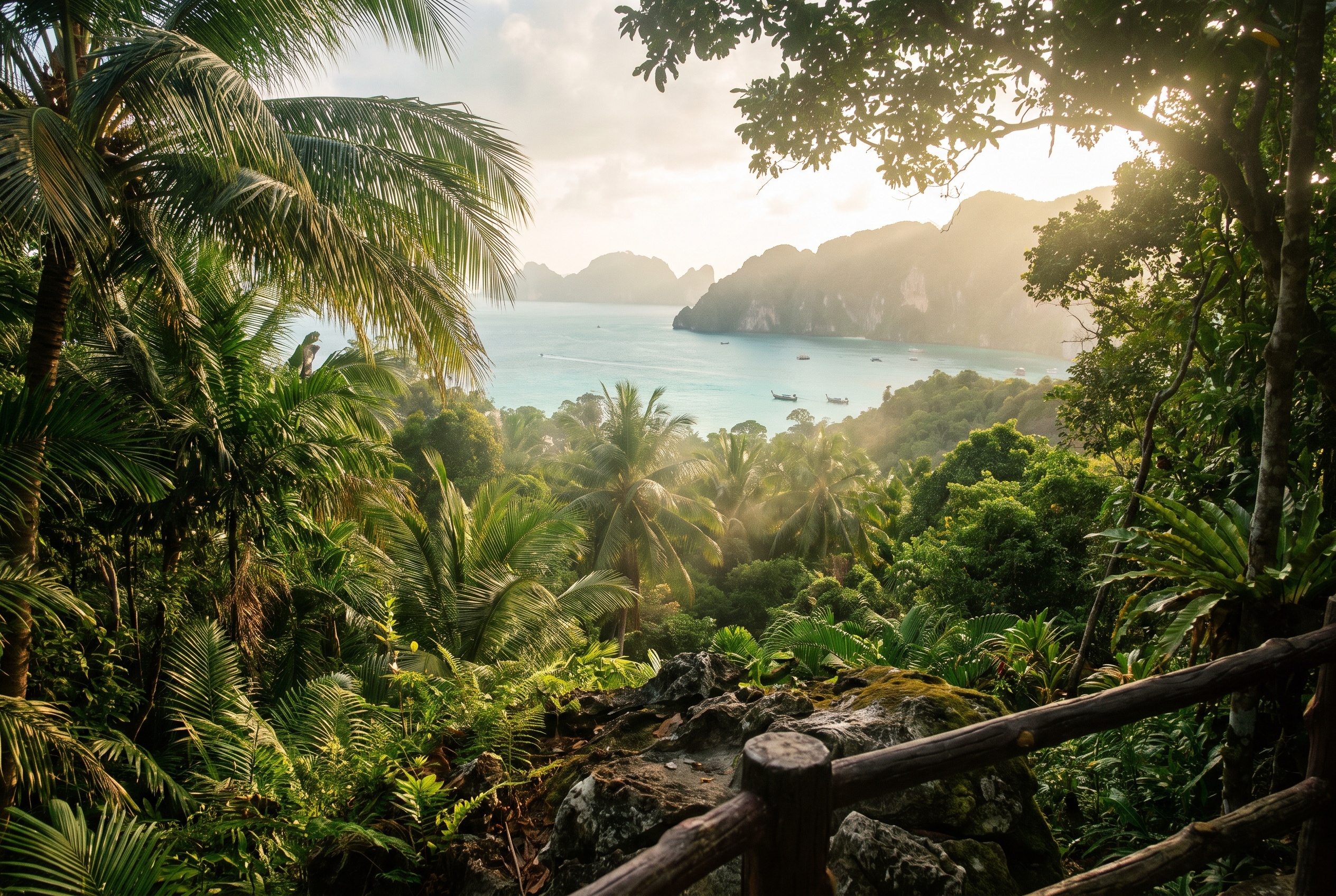 Jungle viewpoint over Koh Tao